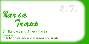 maria trapp business card